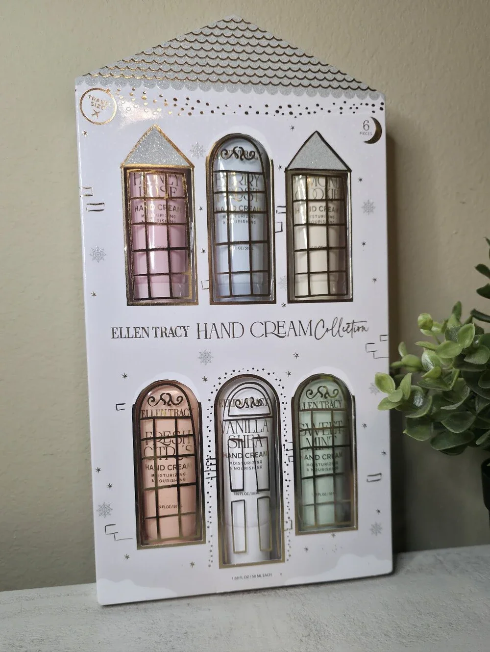 Ellen Tracy Pastel Hand Cream Set – Pink, Blue, Cream, Peach, White, Mint